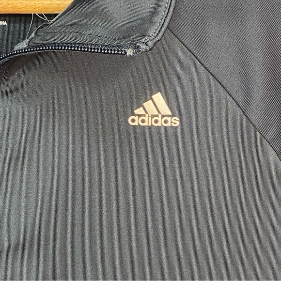 Adidas Climalite Full Zip Mock Neck Navy Track Sweater Jacket; Women’s Sz Medium - Picture 9 of 14